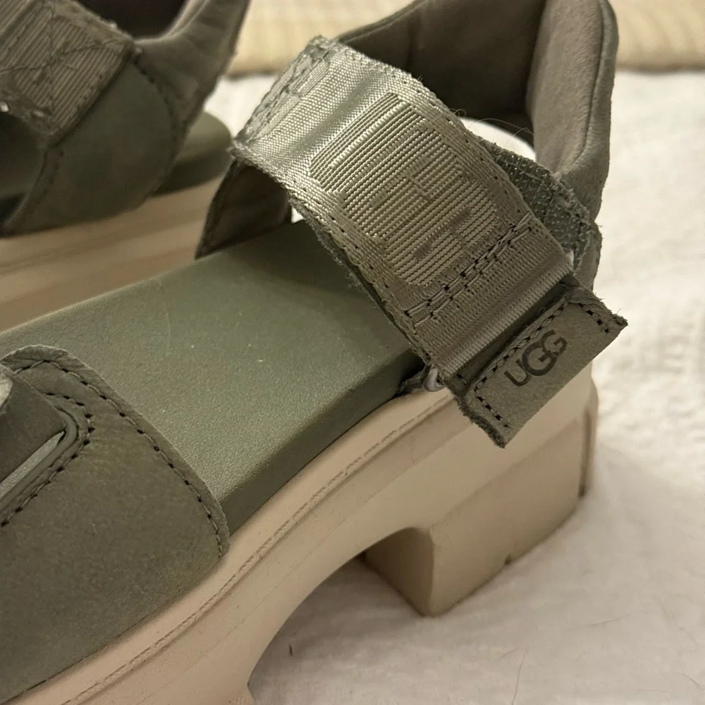 UGG Dark Green Platform Sandals - Picture 3 of 4